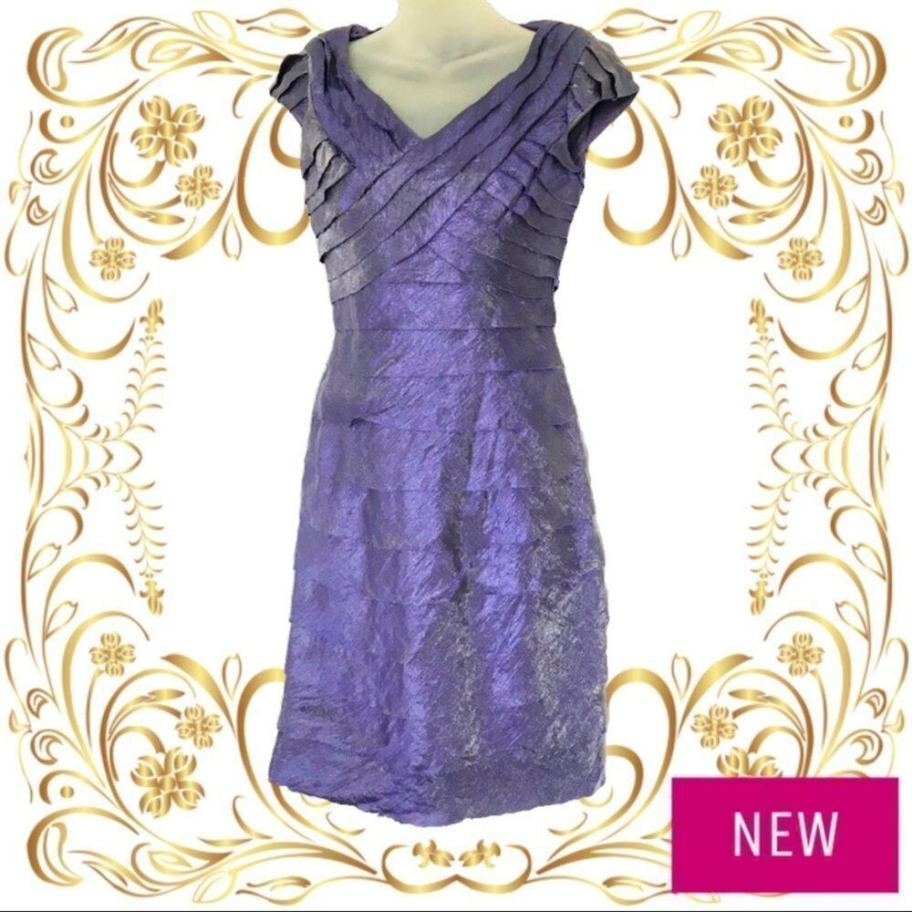 London times 4 purple shine ruffle dress